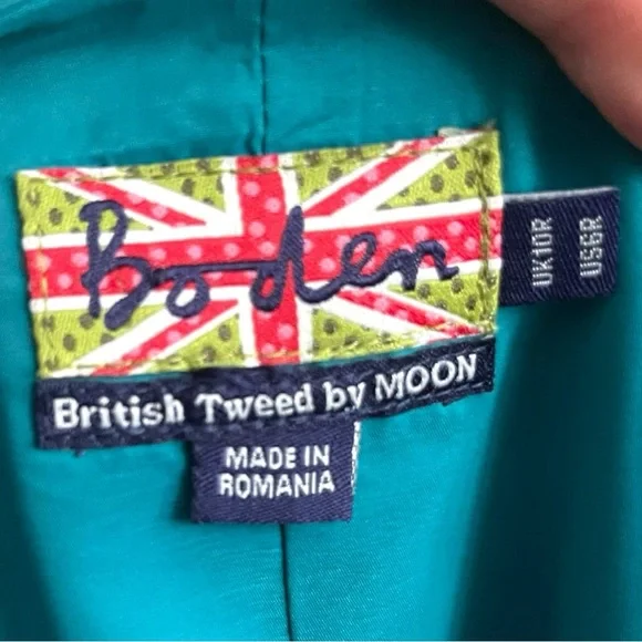 Boden British Tweed by Moon Plaid Dress Size US 6R UK 10R Brown Pink - Picture 14 of 16